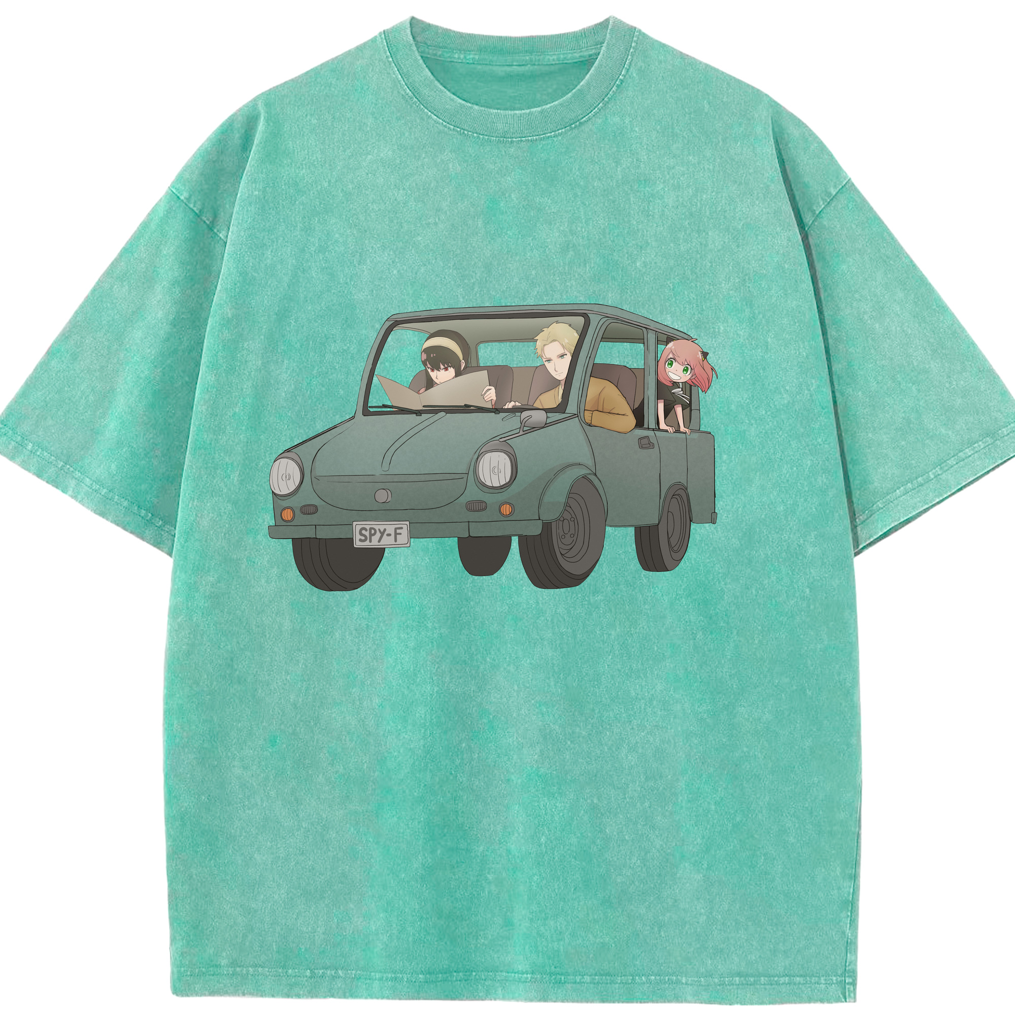 （画像用） SPY×FAMILY间谍家家酒 綿100% ヴィンテージ風 半袖Tシャツ（フロントプリント）